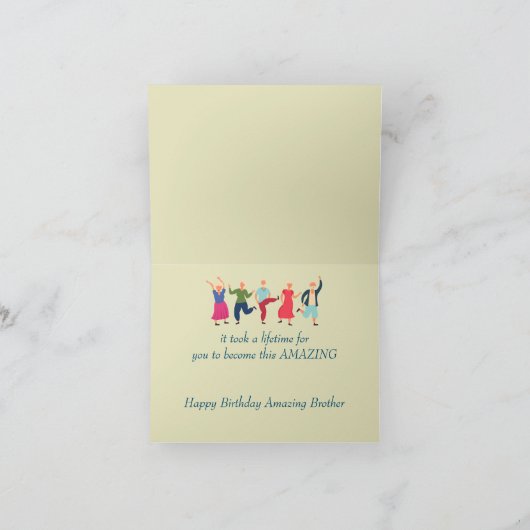 Grappig ouderdom over de heuvel, broeder kaart (Binnen)