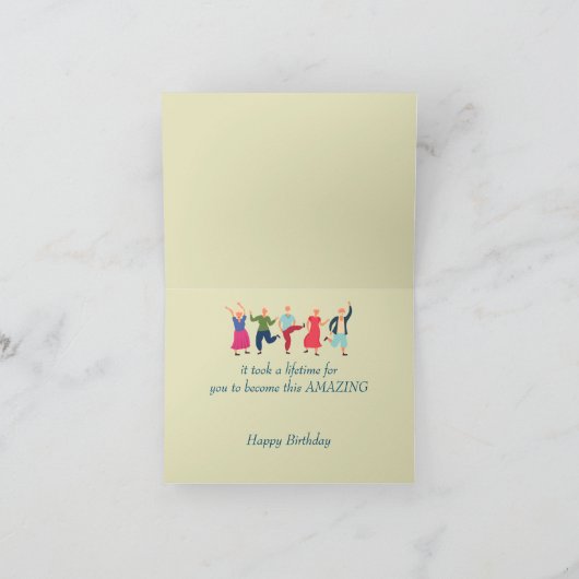 Grappig ouderdom over de heuvel kaart (Binnen)