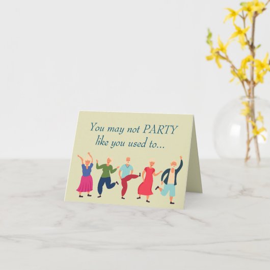 Grappig ouderdom over de heuvel kaart (Gele Bloem)