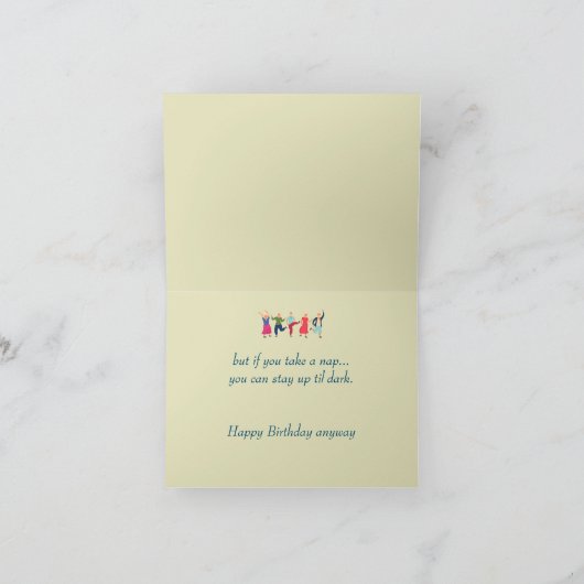 Grappig ouderdom over de heuvel kaart (Binnen)