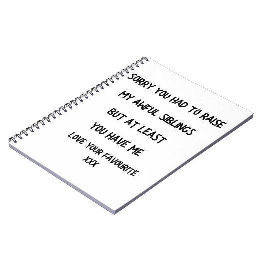 Grappig ouderlijk Notitieboek (Linkerzijde)