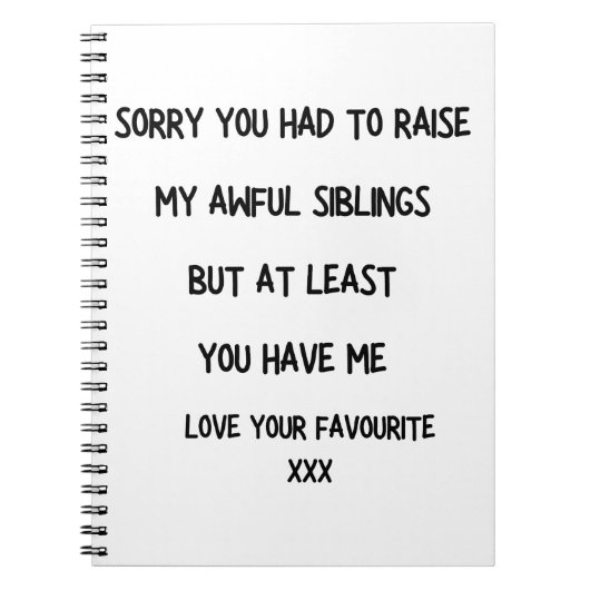 Grappig ouderlijk Notitieboek (Voorkant)