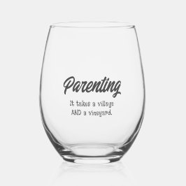 Grappig Ouderschap citaat Wijnglas Zonder Voet