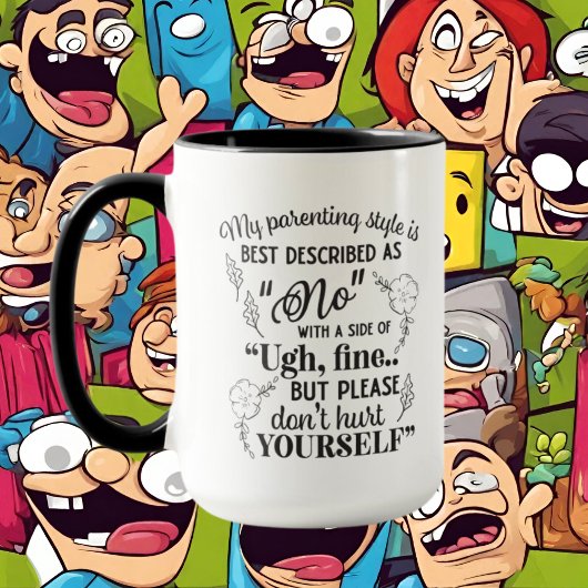 Grappig ouderschap Word Art Mok