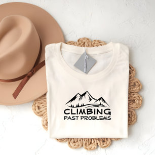 Grappig outdoor wandelavontuur wit zwart Tri-Blend shirt