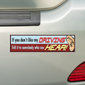 Grappig over de Bumpersticker. Bumpersticker (Op auto)