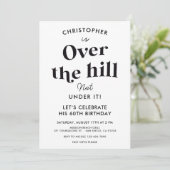 Grappig over de heuvel elke leeftijd verjaardagsfe kaart (Staand voorkant)