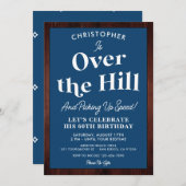 Grappig over de heuvel elke leeftijd verjaardagsfe kaart (Voorkant / Achterkant)