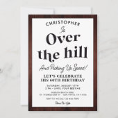 Grappig over de heuvel elke leeftijd verjaardagsfe kaart (Voorkant)