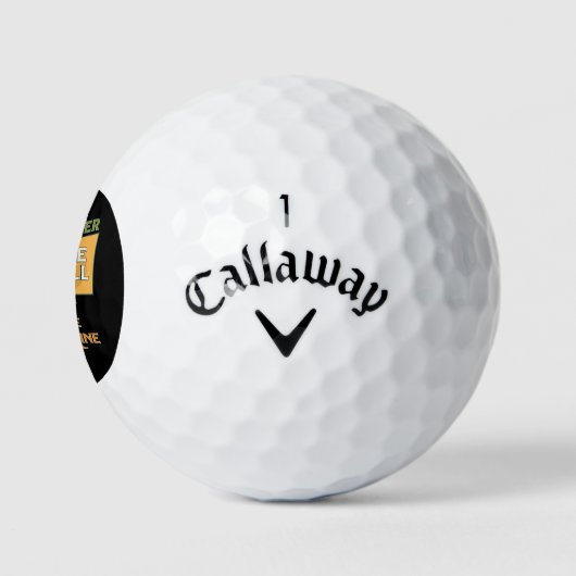 Grappig over de heuvel golfballen 70e verjaardag (Logo)