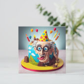 GRAPPIG OVER DE HEUVEL THEMA VERJAARDAGSTAART KAART (Staand voorkant)