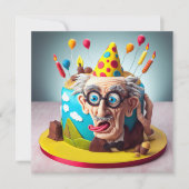 GRAPPIG OVER DE HEUVEL THEMA VERJAARDAGSTAART KAART (Voorkant)