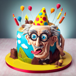 GRAPPIG OVER DE HEUVEL THEMA VERJAARDAGSTAART KAART