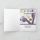 Grappig over de heuvel van de verjaardag kaart (Binnen)