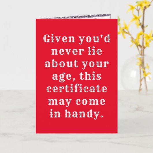 Grappig over de heuvel van de verjaardag kaart (Gele Bloem)