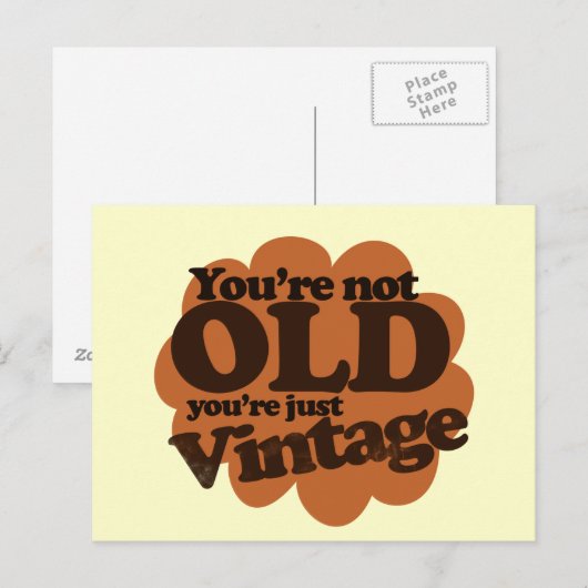 Grappig over de heuvel verjaardag briefkaart (Voorkant / Achterkant)