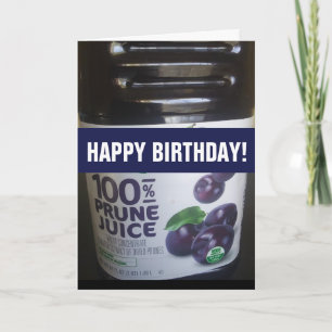 GRAPPIG OVER DE HEUVEL VERJAARDAG PRUNE JUICE KAAR KAART