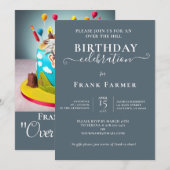 GRAPPIG OVER DE HEUVEL VERJAARDAGSTAARTFEEST KAART (Voorkant / Achterkant)