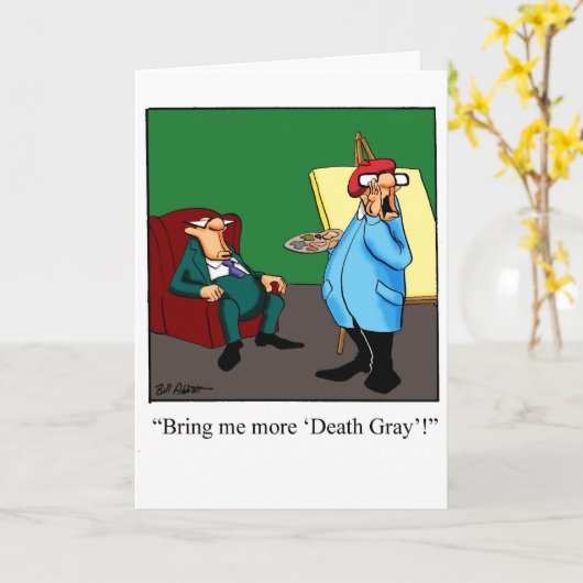 Grappig over de Hill Birthday Kaart (Gele Bloem)