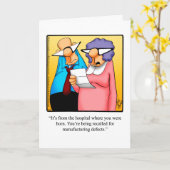 Grappig over de Hill Birthday Kaart voor hem (Gele Bloem)