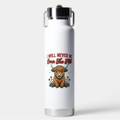 Grappig Over De Hill Hoogland Koe Geboren Ontwerp_ Waterfles (Voorkant)