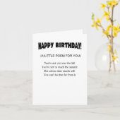 Grappig over de verjaardagswens van Hill Kaart (Gele Bloem)