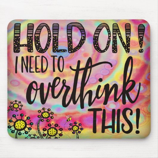 Grappig Over Denker Quote Bloemroze Muismat (Voorkant)