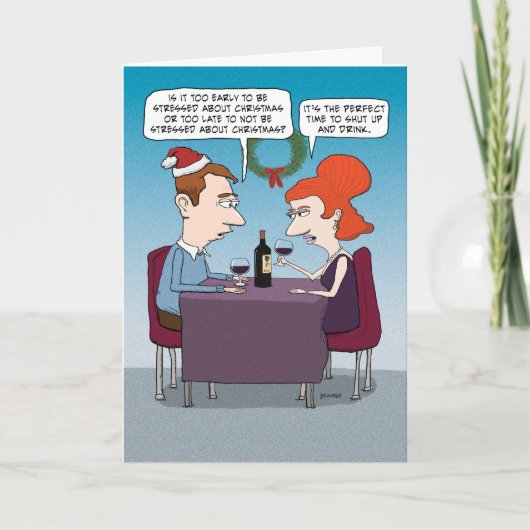 Grappig over Kerstmis Feestdagen Kaart (Voorkant)