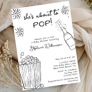 Grappig Over Op Ontploffen Popcorn Champagne Baby  Kaart