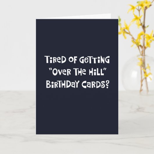 Grappig "Over the Hill" 50ste Kaart (Gele Bloem)