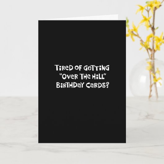 Grappig "Over the Hill" 57e verjaardag Kaart (Gele Bloem)
