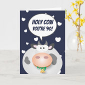 Grappig over The Hill Happy 90th Birthday Kaart (Gele Bloem)