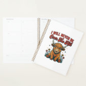 Grappig Over The Hill Hoogland Koe Geboren Ontwerp Planner (Display)