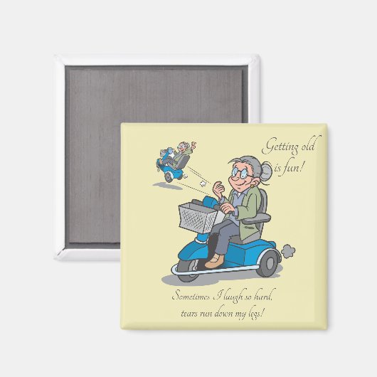 Grappig Over The Hill Vrouw Pensioen Magneet (Voorkant / Achterkant)