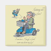 Grappig Over The Hill Vrouw Pensioen Magneet (Voorkant)