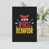Grappig over Wurst Gedrag Oktoberfest Kaart (Staand voorkant)