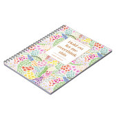 Grappig overdenk dit citaat Bloemen gepersonalisee Notitieboek (Linkerzijde)