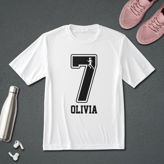 Grappig overeenkomend nummer 7 hardlooppaar met ei t-shirt