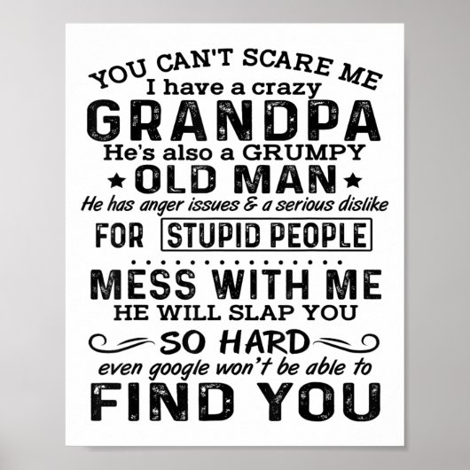 Grappig overhemd dat je me niet kunt zien Ik heb e Poster (Voorkant)