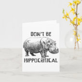 Grappig overhemd niet hippopotamus ani kaart (Gele Bloem)