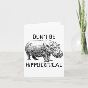 Grappig overhemd niet hippopotamus ani kaart