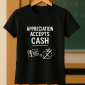 Grappig overhemd voor leraren; waardering acceptee t-shirt