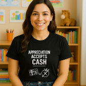 Grappig overhemd voor leraren; waardering acceptee t-shirt