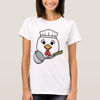 Grappig overhemd voor lunchdame, Kippenkop Cafetar T-shirt