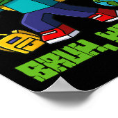Grappig Oversized Ontwerp Ck Naar School Poster (Hoek)