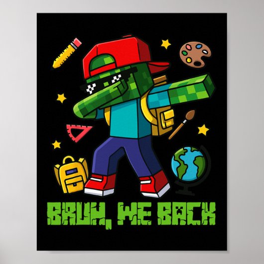 Grappig Oversized Ontwerp Ck Naar School Poster (Voorkant)