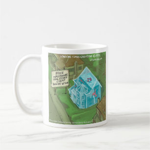Grappig overstroomd huis te koop komisch van Rick Koffiemok
