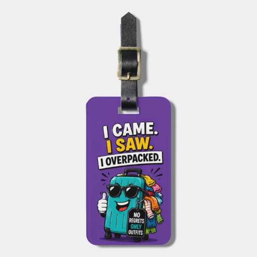 Grappig Overvol Bagagelabel (Voorkant verticaal)