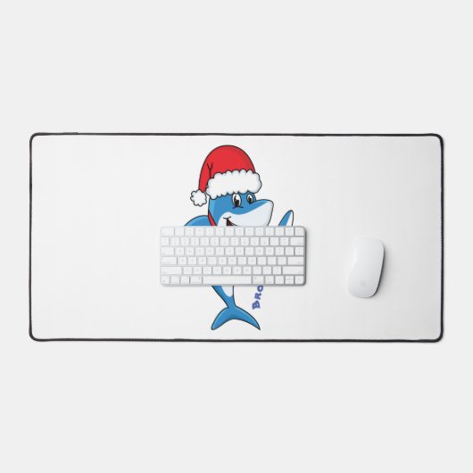 Grappig overzicht van de cartoon van de kersthaai bureaumat (Keyboard & Muis)