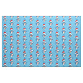 Grappig overzicht van de cartoon van de kersthaai stof (Fat Quarter)